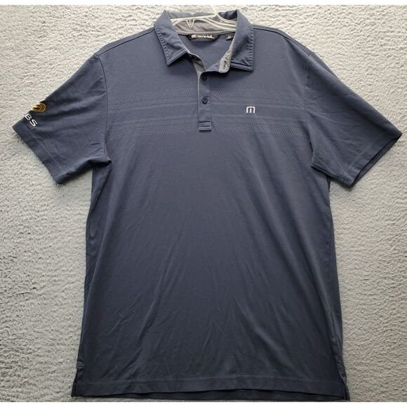 Travis Mathew Polo Shirt Mens Large Gray Pima Cotton Short‎ Sleeve Slit Collared - Picture 1 of 7